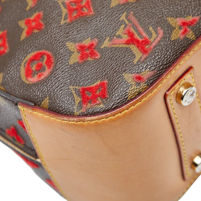 Louis Vuitton Monogram Taffetage Deville Cube Brown Leather — view 7