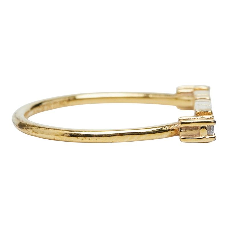Fendi Logo Ring M Gold Plated Crystal — view 5