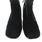 Loewe Velvet Short Boots Heel Square Toe Side Zip 36 Black 0108 — view 6
