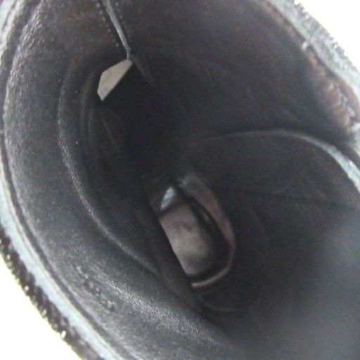 Loewe Velvet Short Boots Heel Square Toe Side Zip 36 Black 0108 — view 7