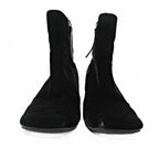 Loewe Velvet Short Boots Heel Square Toe Side Zip 36 Black 0108 — view 3