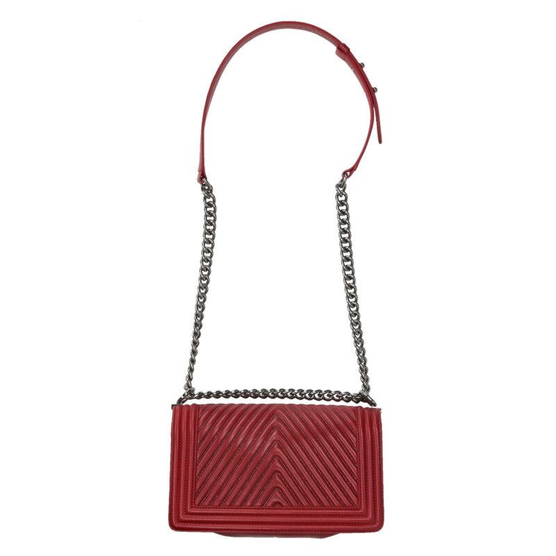 Chanel 25 Chevron Lambskin Chain Shoulder Bag — view 3