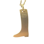 Hermes Amulet Marokinier Gold Black Metal Buffalo Horn Necklace Pendant — view 7