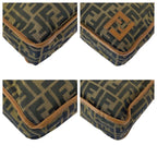 Fendi Zucca Brown Beige Gold Hardware Nylon 7 Va152 Shoulder Bag Pochette — view 4