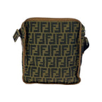 Fendi Zucca Brown Beige Gold Hardware Nylon 7 Va152 Shoulder Bag Pochette — view 3