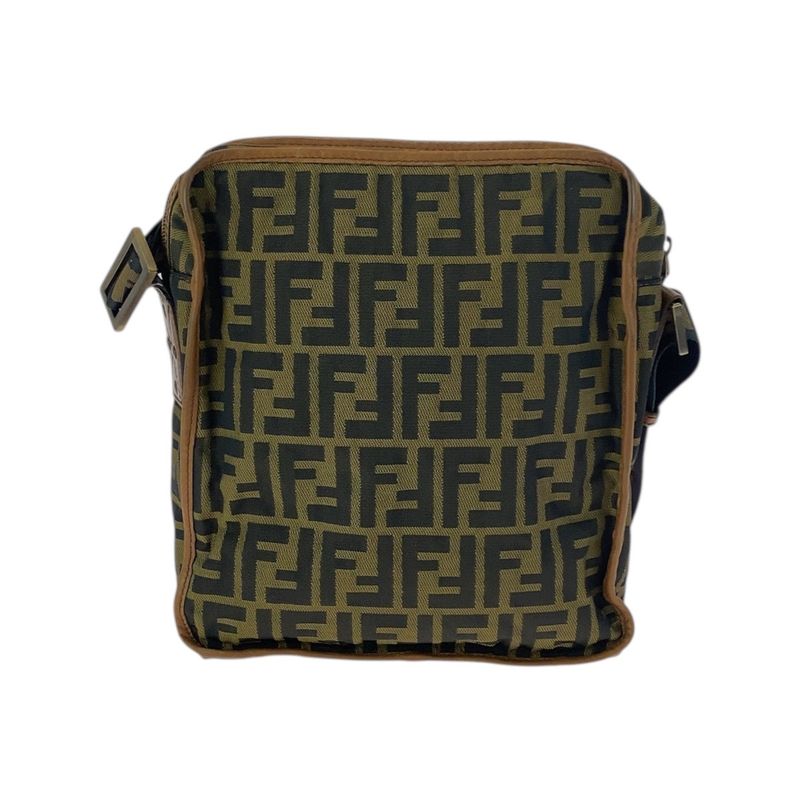 Fendi Zucca Brown Beige Gold Hardware Nylon 7 Va152 Shoulder Bag Pochette — view 3