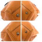Gucci Bamboo 2-Way Orange Gold Hardware Leather Tote Bag — view 4