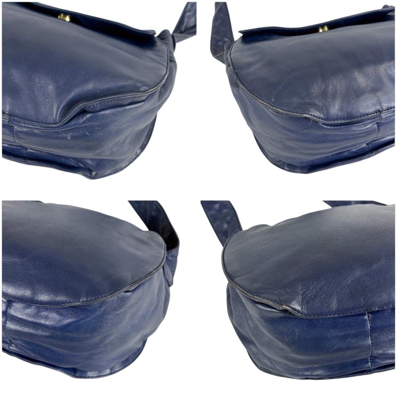 Loewe Anagram Logo Mini Shoulder Bag Nappa Leather Navy — view 6