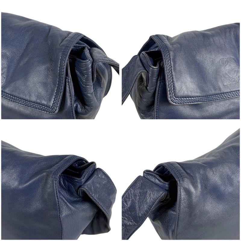 Loewe Anagram Logo Mini Shoulder Bag Nappa Leather Navy — view 5