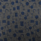 Hermes Silk Geometric Print Red and Grey Muffler Scarf — view 4