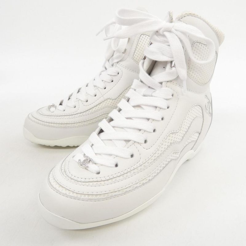Chanel Size 37 White Sneakers — view 3