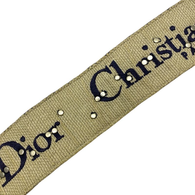 Dior Oblique Medallion Shoulder Strap Bag Canvas Navy Gold Silver — view 9