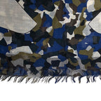 Fendi Bugs Monster Scarf Shawl Large Camouflage Silk Logo All Over Pattern — view 3