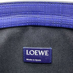 Loewe Repeat Anagram T Pouch Clutch Bag Second Embossed Logo Leather Navy — view 8
