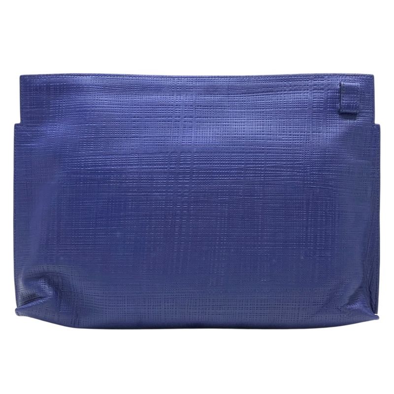 Loewe Repeat Anagram T Pouch Clutch Bag Second Embossed Logo Leather Navy — view 3