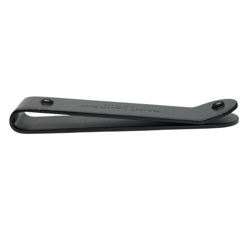 Saint Laurent Money Clip ID Plate Bill Logo Metal Black J160 U0533 — view 4
