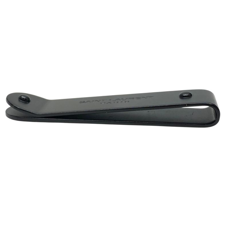 Saint Laurent Money Clip ID Plate Bill Logo Metal Black J160 U0533 — view 2