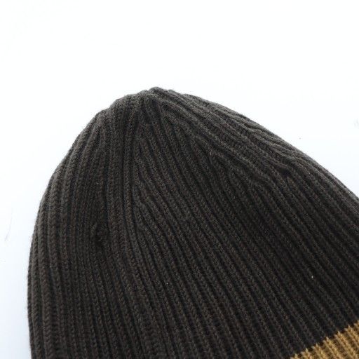 Gucci Beanie Knit Cap Logo Bicolor M Brown GY03 MQ OH — view 9