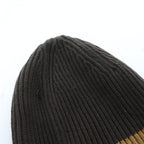 Gucci Beanie Knit Cap Logo Bicolor M Brown GY03 MQ OH — view 9