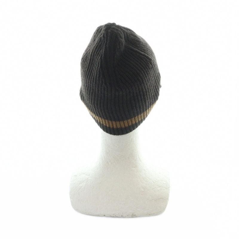 Gucci Beanie Knit Cap Logo Bicolor M Brown GY03 MQ OH — view 4