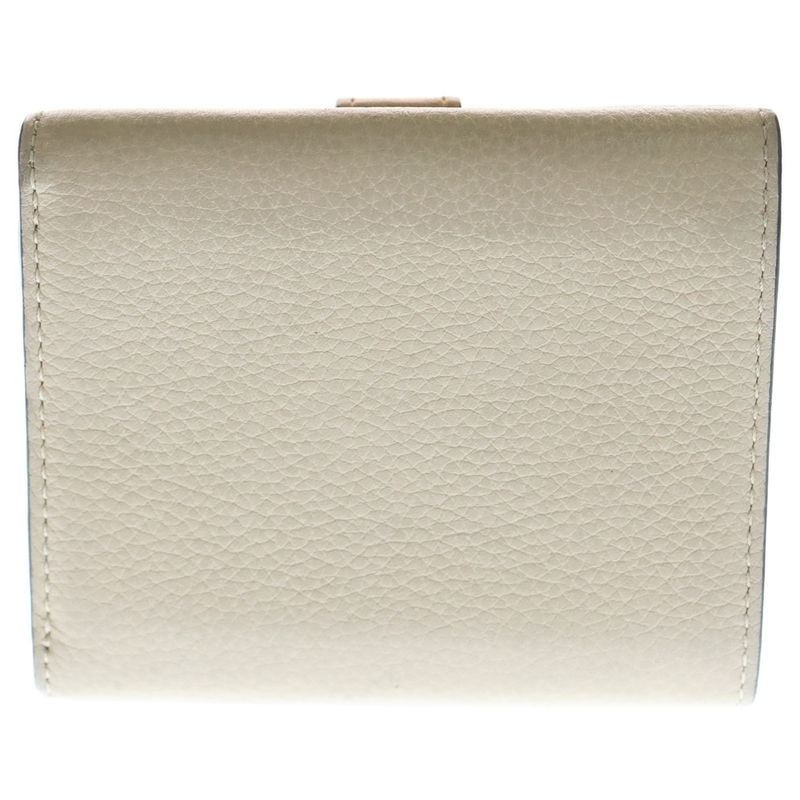 Loewe Trifold Wallet Compact Brown Beige Leather — view 2