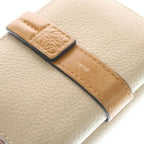 Loewe Trifold Wallet Compact Brown Beige Leather — view 5