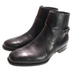 Hermes Portland Short Boots Leather Ankle H Buckle Black — view 2