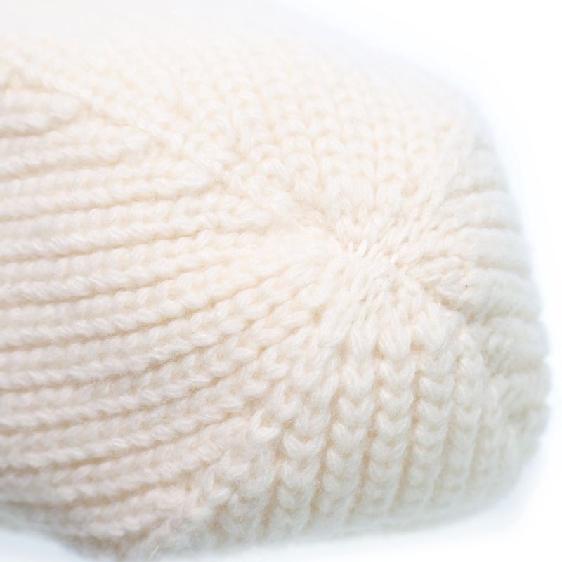 Celine 22 AW Gradient Logo Embroidered Beanie Knit Hat 2 A07 Z666 Q White — view 6