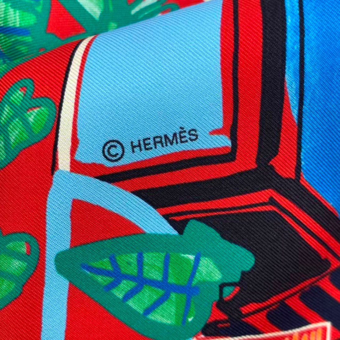 Hermes Carre 90 Silk Scarf Modernisme Tropical Modernism Multicolor Box — view 7
