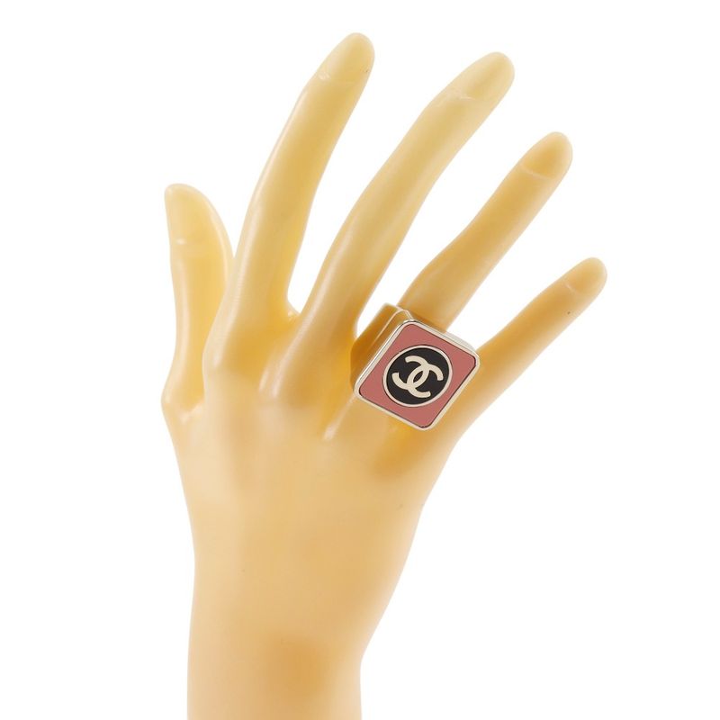 Chanel Coco Mark Metal Size 14.5 Silver B23 C 36 g Ring — view 3