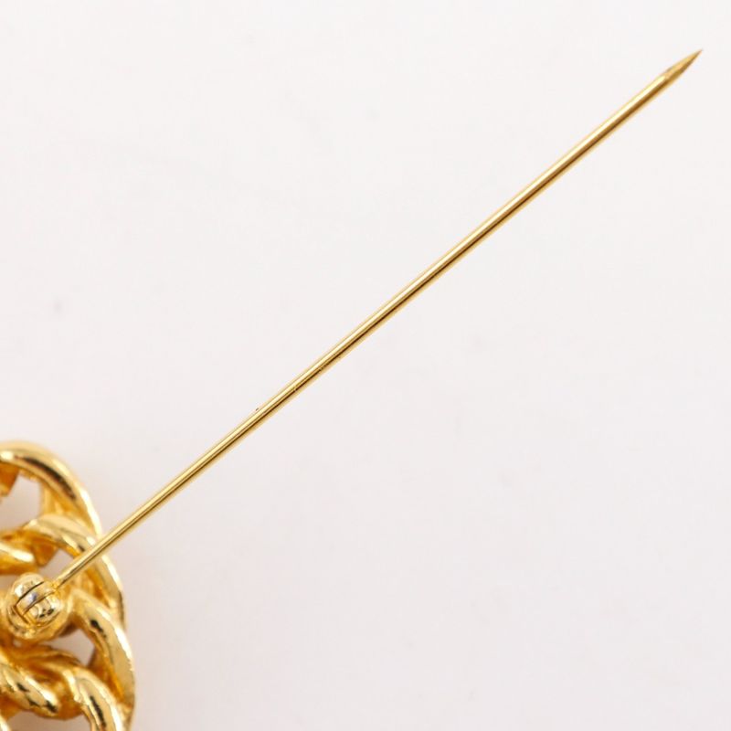 Chanel Coco Mark Chain Gold Plated 37 g Brooch — view 4