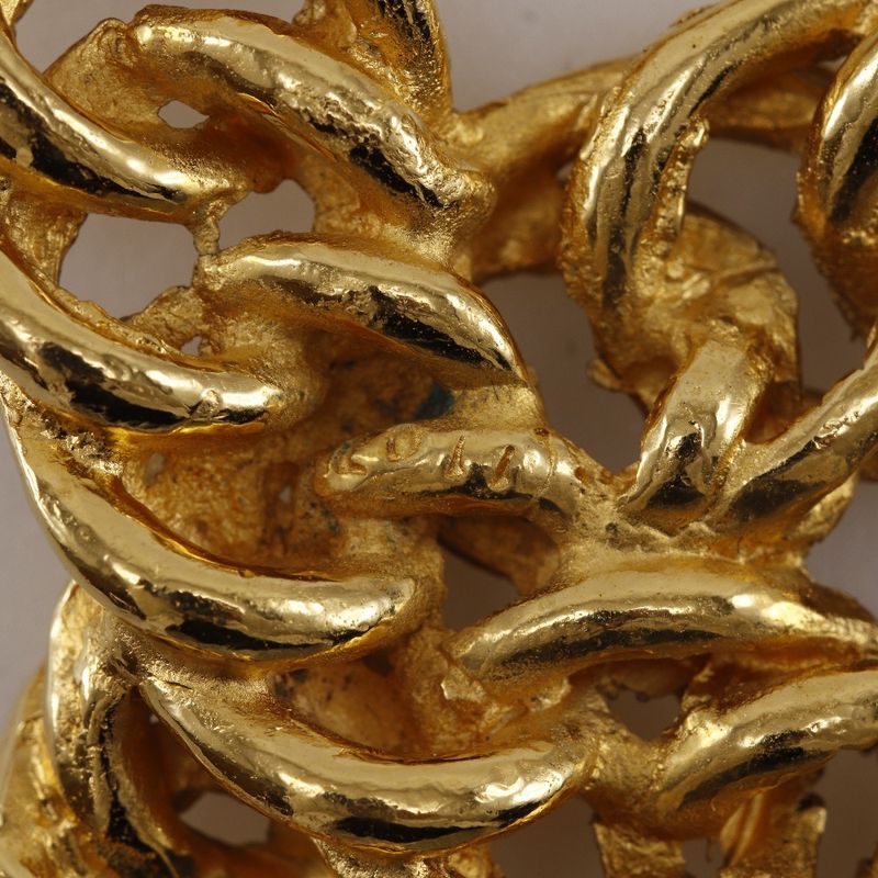 Chanel Coco Mark Chain Gold Plated 37 g Brooch — view 5