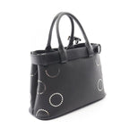 Prada Tote Bag Soft Grain VITE Buckle 1 Ba434 Black Leather Small — view 3
