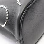 Prada Tote Bag Soft Grain VITE Buckle 1 Ba434 Black Leather Small — view 6