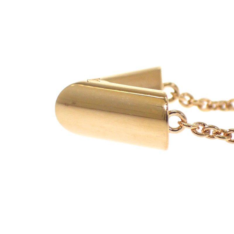 Louis Vuitton Essential V Necklace Metal Gold Logo Classic AB — view 8