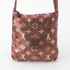 Louis Vuitton Sequin Monogram Mesh Francis Metal Shoulder Bag Brown — view 5