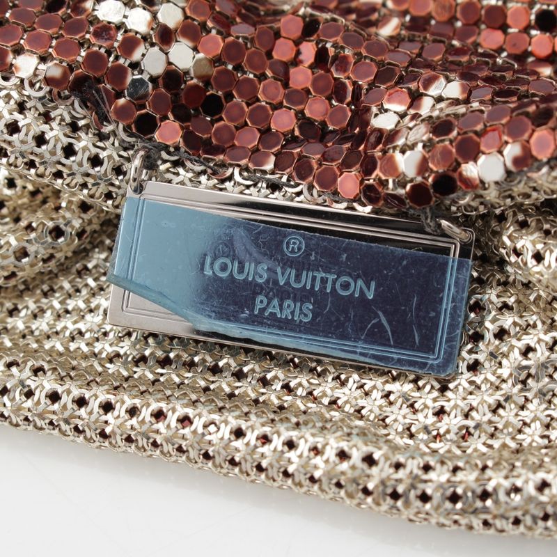 Louis Vuitton Sequin Monogram Mesh Francis Metal Shoulder Bag Brown — view 8