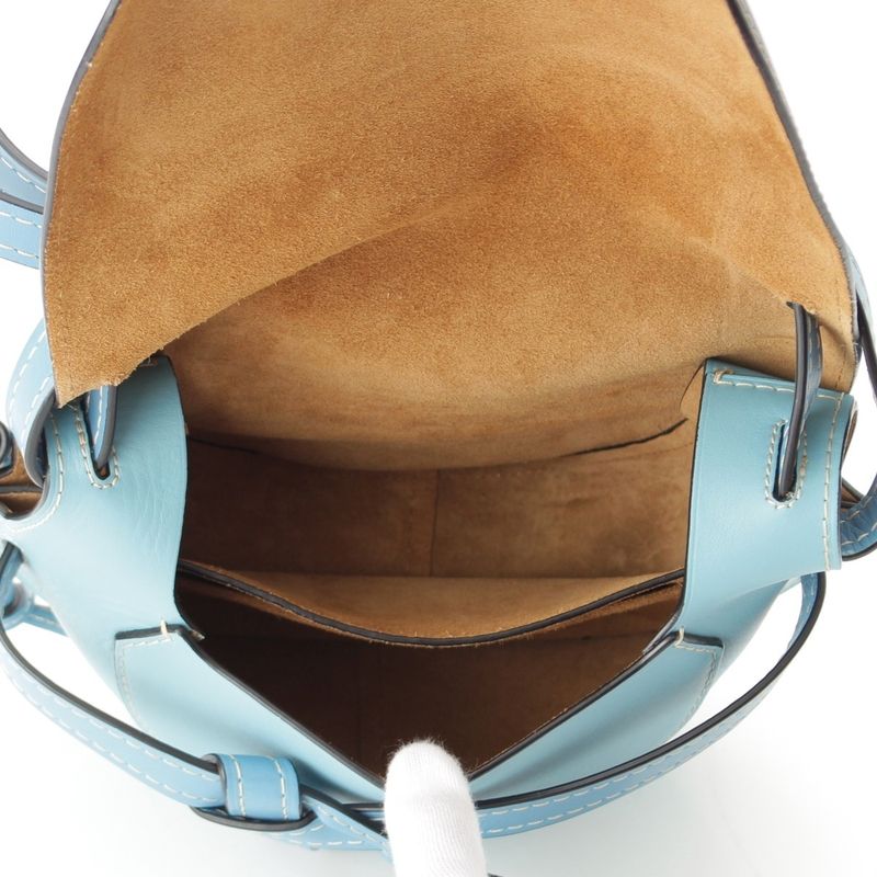 Loewe Leather Gate Dual Small Anagram Shoulder Bag 321.54 T20 Blue Black — view 7