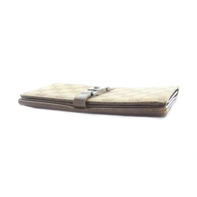 Gucci 035-2184-2134 Jackie Line Long Wallet Canvas Leather GG Logo — view 4