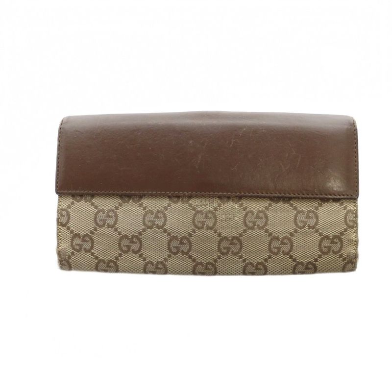 Gucci 035-2184-2134 Jackie Line Long Wallet Canvas Leather GG Logo — view 2
