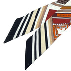 Hermes Twilly George Washington's Carriage Detail 100% Silk Maron — view 3