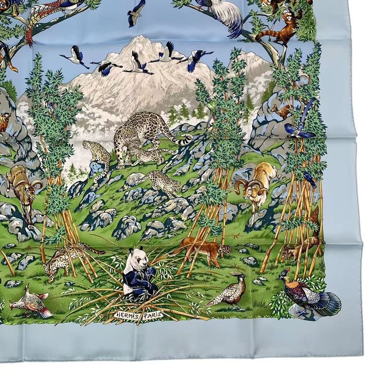 Hermes Scarf Carre 90 Silk Sichuan Blue Box — view 6