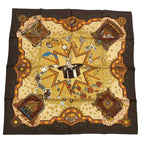 Hermes Carre 90 LA Magie Magic Rabbit Trick Pigeon Clown Silk Brown Box — view 4
