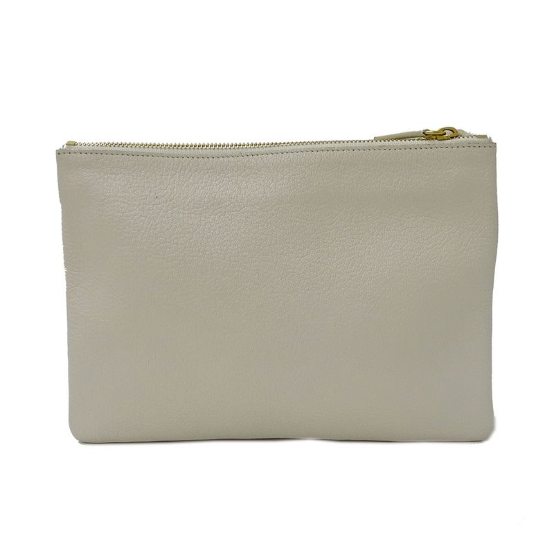 Celine Bag Shoulder Trio Large Leather White Cream Going Out — view 3
