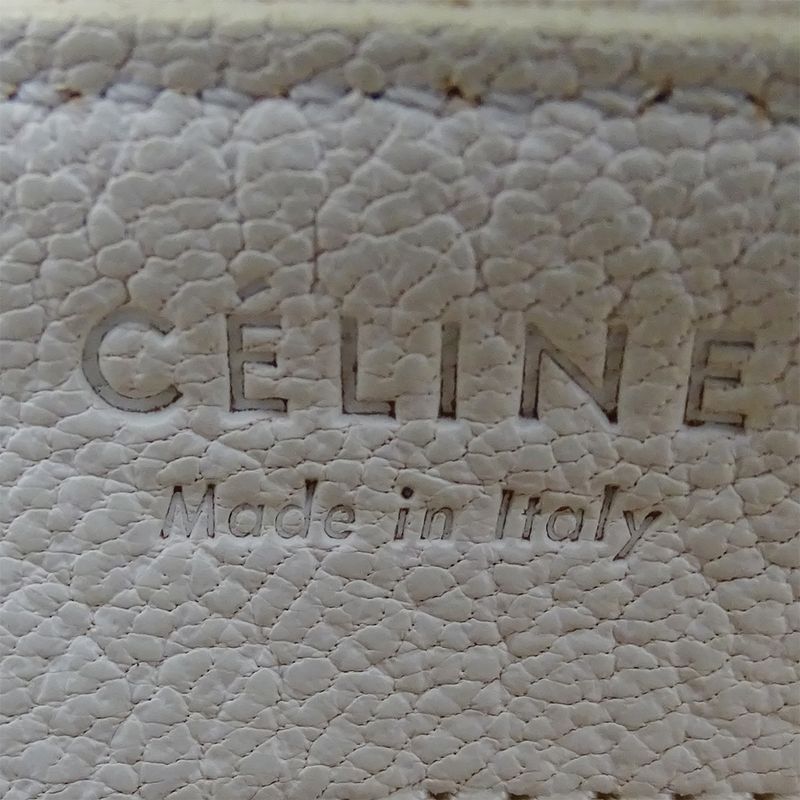 Celine Bag Shoulder Trio Large Leather White Cream Going Out — view 8