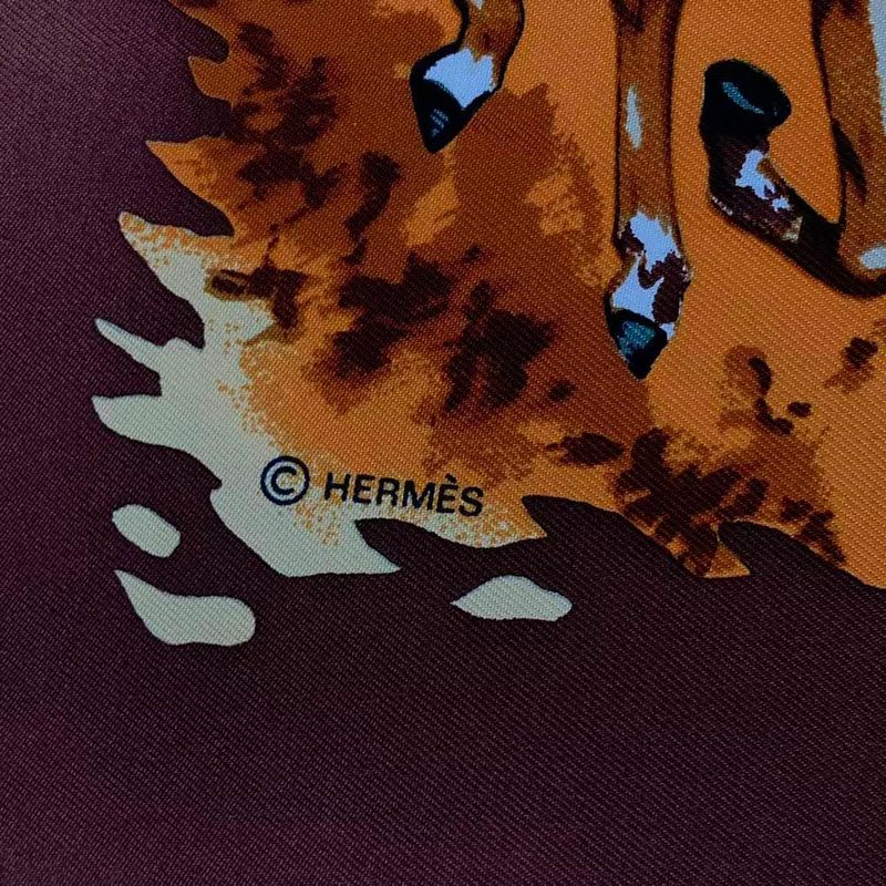 Hermes Scarf Silk Carre 90 Africa Brown Box — view 8