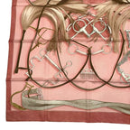 Hermes Carre 90 100% Silk Scarf Projets Carres Planning Power Pink Box — view 5
