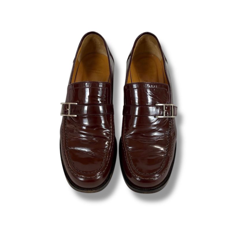 Hermes Loafer Brown Patent Leather Silver Hardware 36 Size — view 3