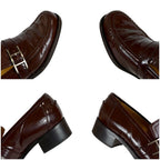 Hermes Loafer Brown Patent Leather Silver Hardware 36 Size — view 6