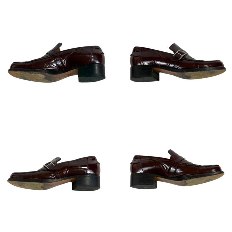 Hermes Loafer Brown Patent Leather Silver Hardware 36 Size — view 5